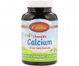 Жевательный кальций для детей Carlson Labs (Kid's Chewable Calcium) 250 мг cо вкусом ванили