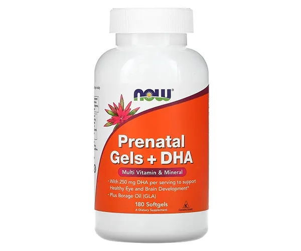 Вітаміни для вагітних з риб'ячим жиром NOW Foods (Prenatal Multiple Vitamin+DHA) 