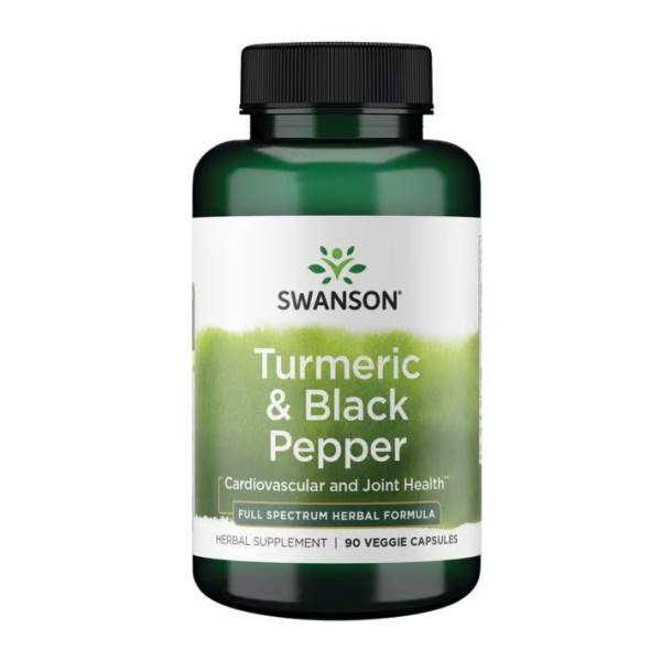 Куркума и черный перец Swanson Turmeric & Black Pepper 90 капсул