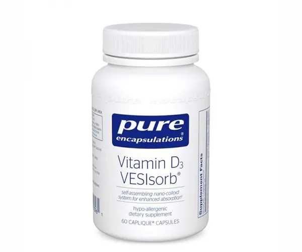 Вітамін D3 VESIsorb Pure Encapsulations (Vitamin D3 VESIsorb) 2000 МО 60 капсул