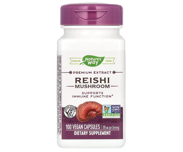 Гриб рейши лечебный Nature's Way (Reishi Standardized) 188 мг 100 капсул