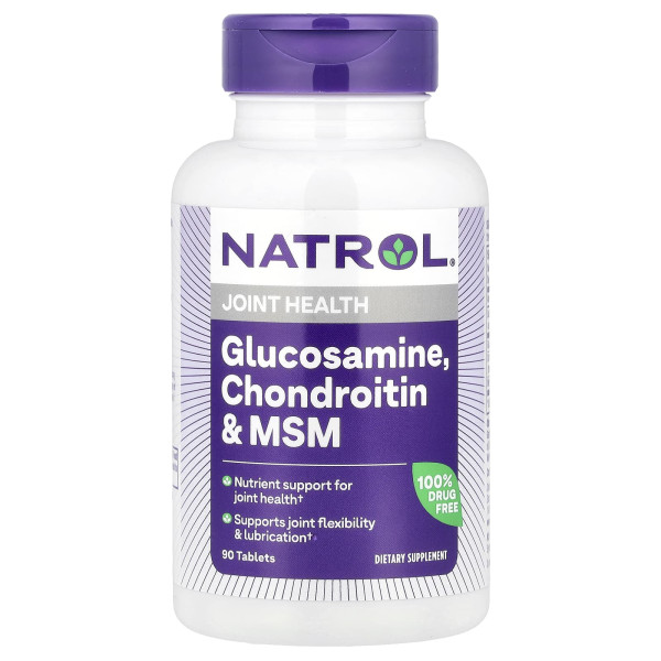 Глюкозамін, Хондроїтин і МСМ Natrol (Glucosamine Chondroitin MSM) 