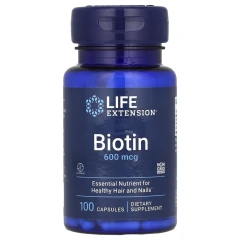 Біотин Life Extension (Biotin) 600 мкг 100 капсул