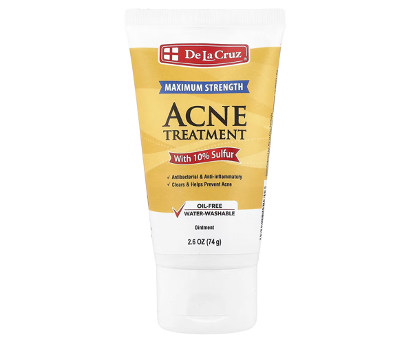 Мазь для лікування акне з 10% сіркою De La Cruz (Acne treatment ointment with 10 sulfur) 74 г