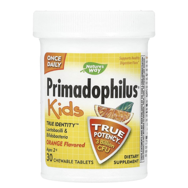 Пробиотик для детей Nature's Way (Primadophilus kids) 3 млрд КОЕ 30 жевательных таблеток