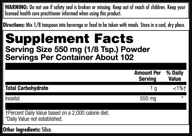 Інозитол KAL  (Inositol Powder) 550 мг 114 г