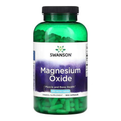 Оксид магнію Swanson (Magnesium Oxide) 200mg 500 капсул