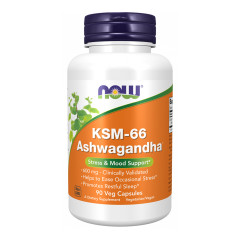 Ашваганда NOW Foods (KSM-66 Ashwagandha) 600 мг 90 капсул