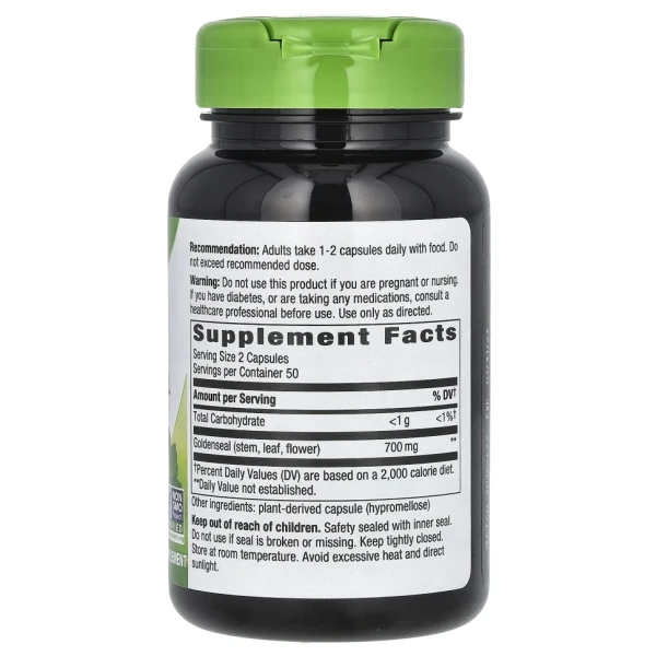 Гідрастис канадський Nature's Way (Goldenseal Herb) 700 мг 100 капсул