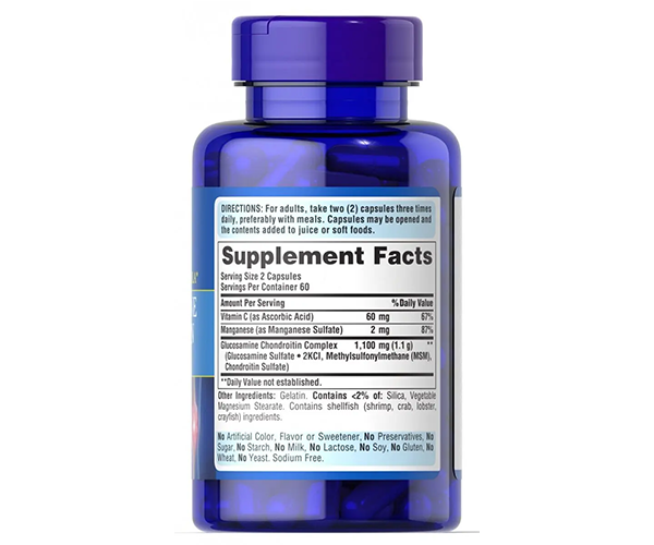 Глюкозамін хондроїтин Puritan's Pride  Glucosamine Chondroitin Complex, 
