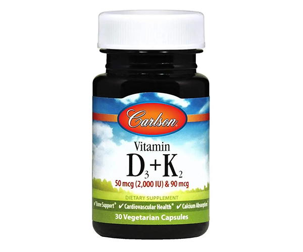 Вітамін D3 і K2 Carlson Labs (Vitamin D3 + K2) 