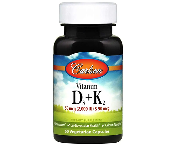 Вітамін D3 і K2 Carlson Labs (Vitamin D3 + K2) 