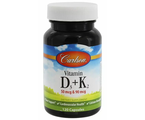 Вітамін D3 і K2 Carlson Labs (Vitamin D3 + K2) 