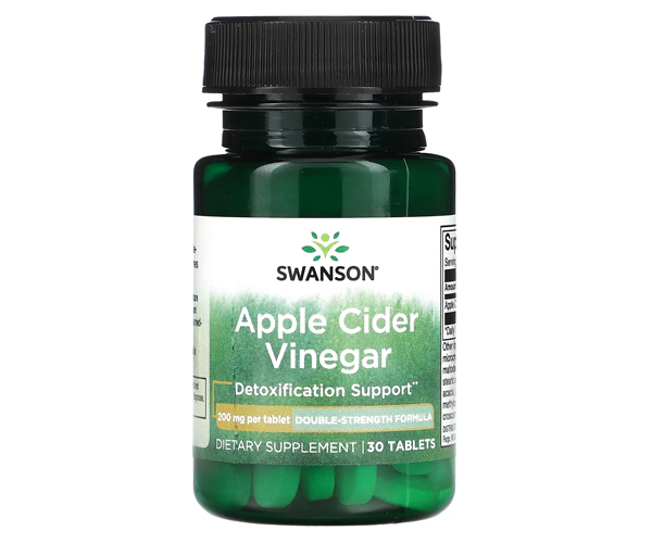Яблочный уксус Swanson (Apple Cider Vinegar) 200 мг