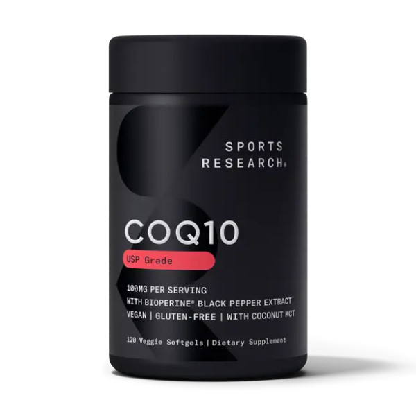 CoQ10 с биоперином и кокосовым маслом  Sport Research 120 капсул