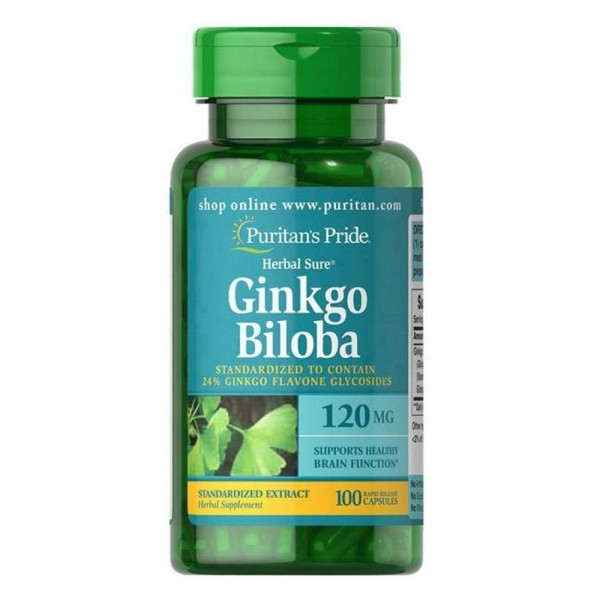 Гінкго Білоба стандартизований екстракт Puritan's Pride (Ginkgo Biloba) 120 мг 