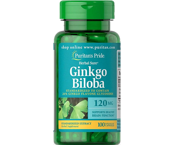 Гінкго Білоба стандартизований екстракт Puritan's Pride (Ginkgo Biloba) 120 мг 