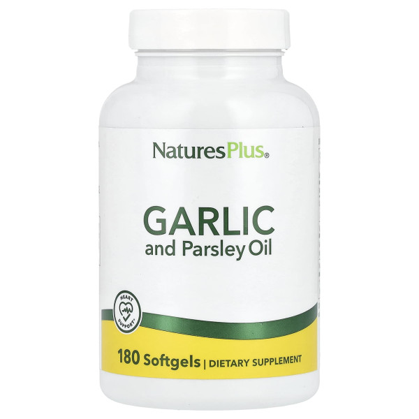 Олія часнику та петрушки Natures Plus  (Garlic and Parsley Oil) 180 капсул