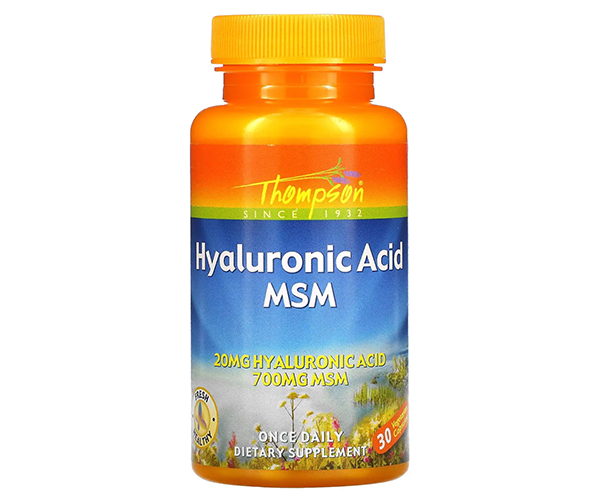 Гиалуроновая кислота с МСМ Thompson (Hyaluronic acid MCM) 20 мг/700 мг 30 капсул