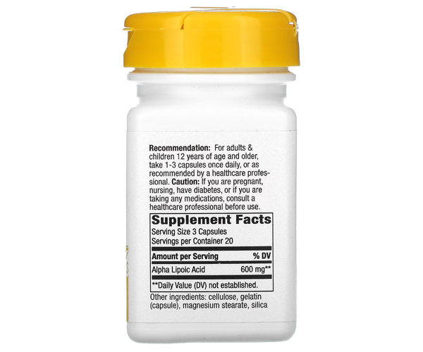 Альфа-ліпоєва кислота Nature's Way (Alpha Lipoic Acid) 60 капсул