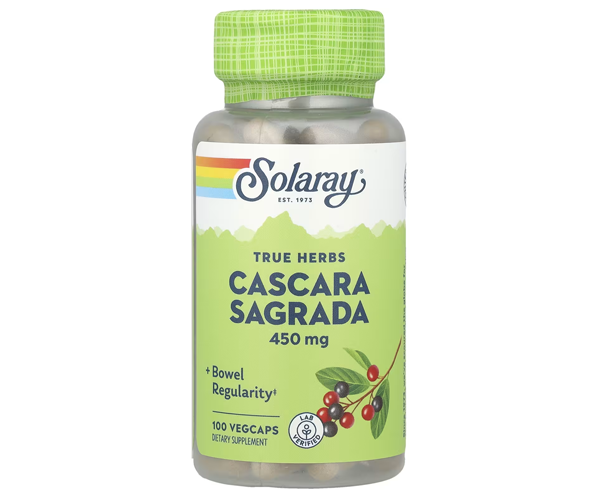 Каскара Саграда Solaray  (Cascara Sagrada) 450 мг 100 капсул