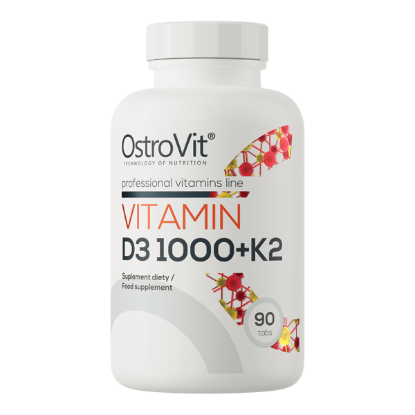 Витамин D3 1000+K2 Ostrovit (Vitamin D3 1000 + K2) 90 таблеток