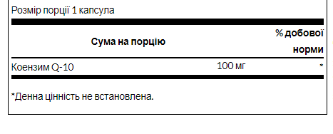 Коэнзим Q10 Swanson (CoQ10) 10 мг 100 капсул