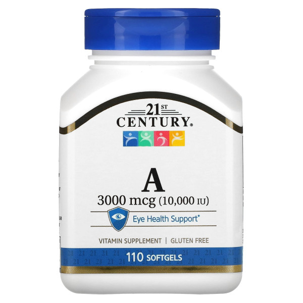Витамин A 21st Century (Vitamin A) 10000 МЕ 110 капсул
