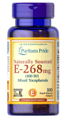 Вітамін Е змішані токофероли Puritan's Pride (Vitamin E Mixed Tocopherols Natural) 400 МО 100 капсул