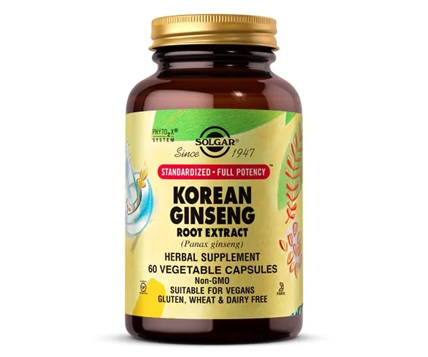 Екстракт кореня корейського женьшеню Solgar  (Korean Ginseng root extract) 450 мг 60 капсул
