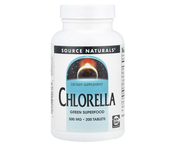 Хлорелла Source Naturals (Chlorella) 500 мг 200 пігулок