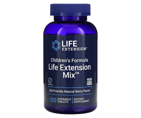 Мультивитамины для детей Life Extension (Children's Formula Life Extension Mix) 120 жевательных таблеток с ягодным вкусом