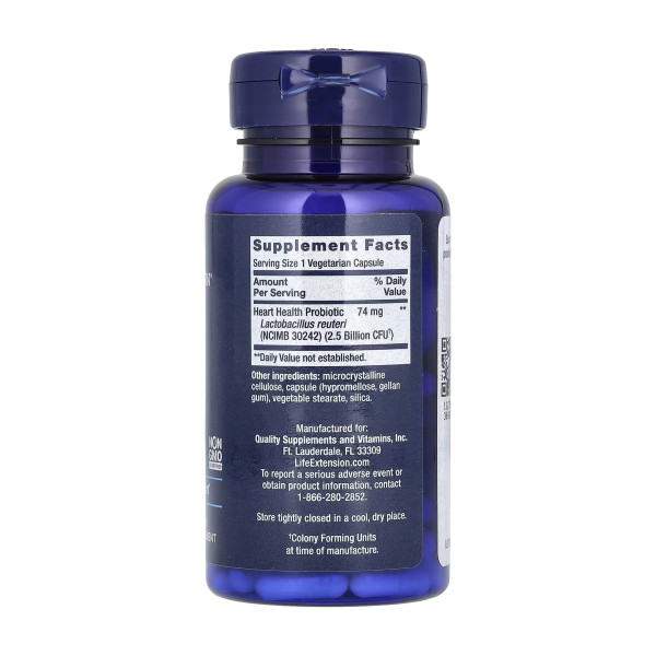 Пробіотик здоров'я серця Life Extension  (Florassist Heart Health) 60 капсул