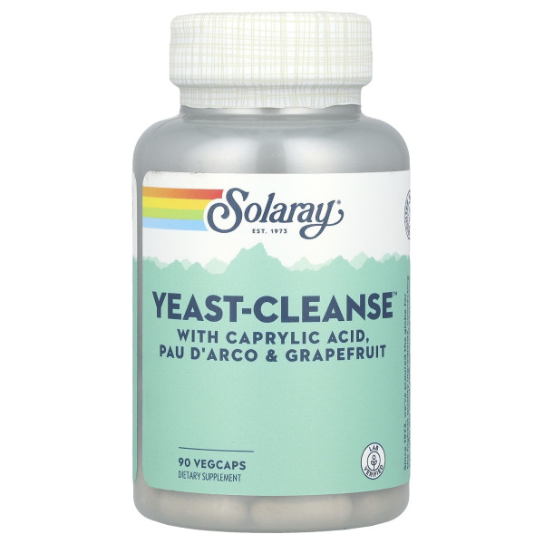 Средство для очищения организма с дрожжами Solaray (Yeast-Cleanse) 90 капсул