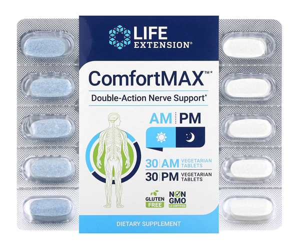 Підтримка нервової системи подвійної дії Life Extension (ComfortMAX) 60 таблеток