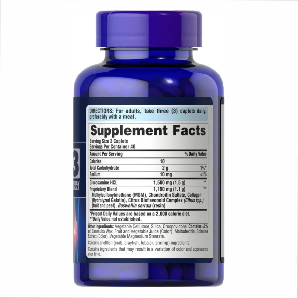 Глюкозамін хондроїтин і МСМ Puritan's Pride (Double Strength Glucosamine Chondroitin & MSM Joint Soother) 500 мг/397 мг 