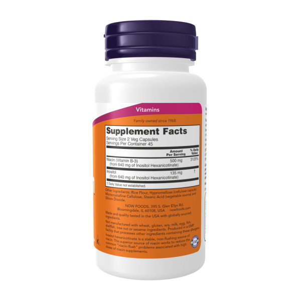 Ниацин Витамин B3 Now Foods (Niacin Vitamin B3) 250 мг 180 капсул