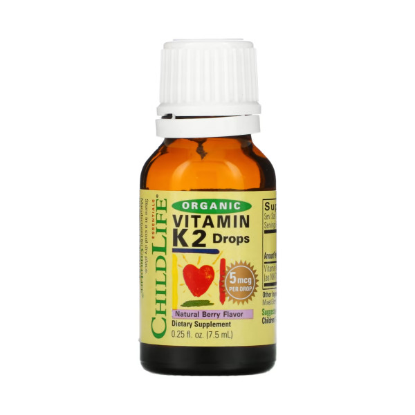 Органічний вітамін K2 ChildLife (Organic vitamin K2) 5 мкг 7,5 мл