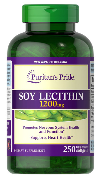 Лецитин із сої Puritan's Pride  (Soy Lecithin) 1200 мг