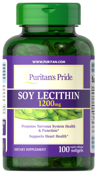 Лецитин із сої Puritan's Pride  (Soy Lecithin) 1200 мг