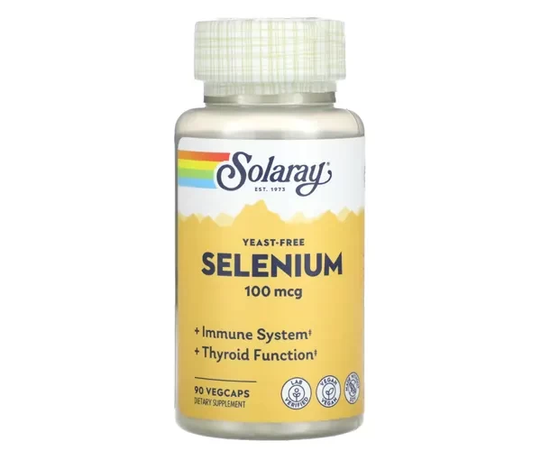 Селен без дрожжей Solaray (Selenium) 100 мкг 90 капсул