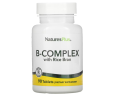 Витаминный В-комплекс с рисовыми отрубями Natures Plus (B-Complex) 90 таблеток