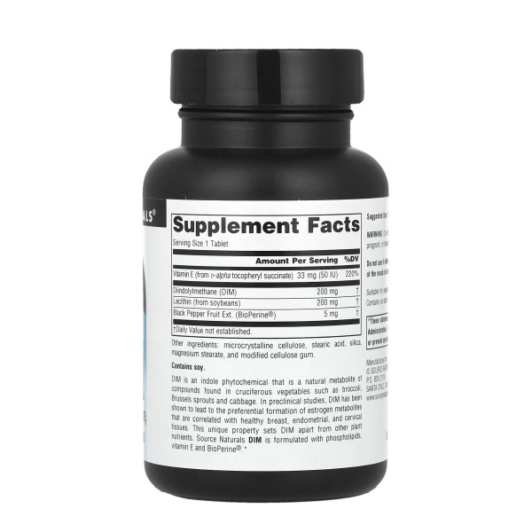 Диіндолілметан Source Naturals (DIM Diindolylmethane) 200 мг 30 шт