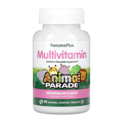 Вітаміни для дітей Natures Plus  (Children's Multi-Vitamin Animal Parade) 90 жувальних цукерок зі смаком кавуна
