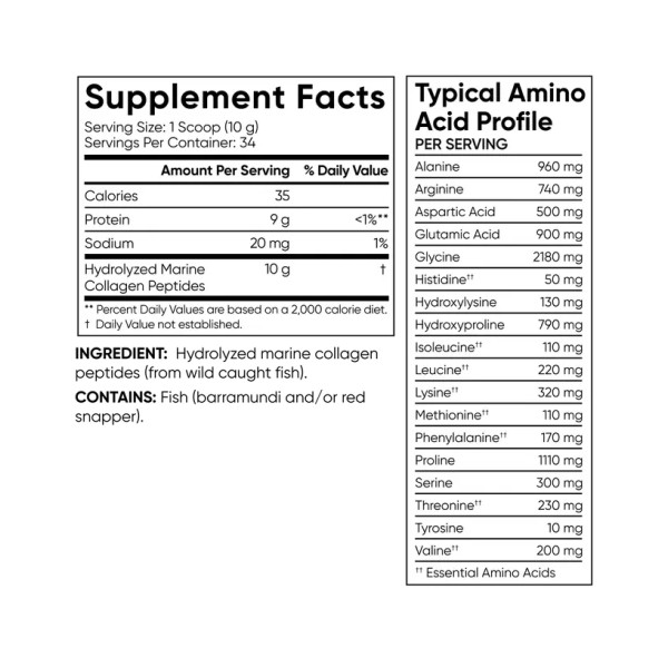 Морські пептиди колагену Sports Research (Marine Collagen Peptides) 340 г