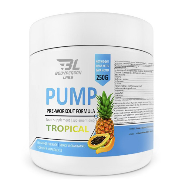 Передтренувальний комплекс Bodyperson Labs (Pre-Workout Formula) 250г