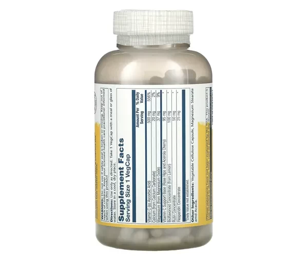 Витамин C с концентратом биофлавоноидов Solaray (Buffered Vitamin C with Bioflavonoid Concentrate) 500 мг/100 мг 