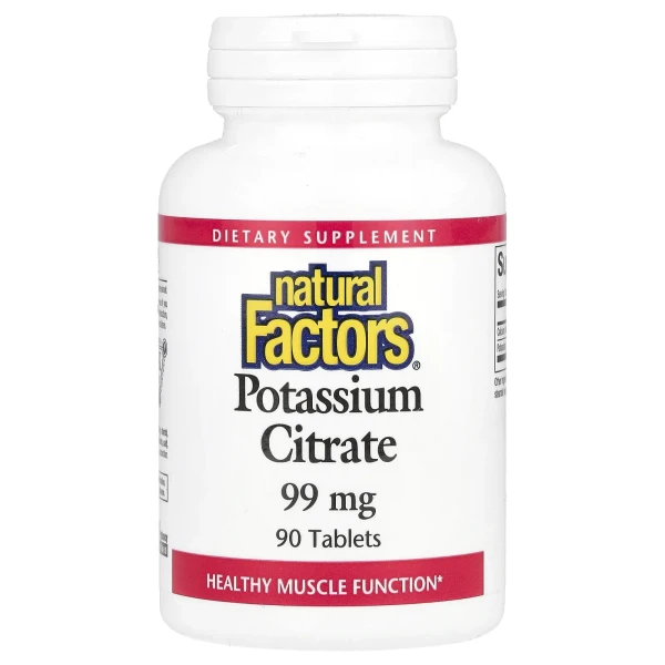 Цитрат калия Natural Factors (Potassium Citrate) 99 мг 90 таблеток