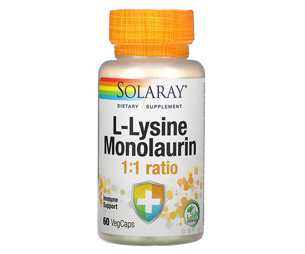 L-лізин Монолаурин Solaray (L-Lysine Monolaurin) 60 капсул