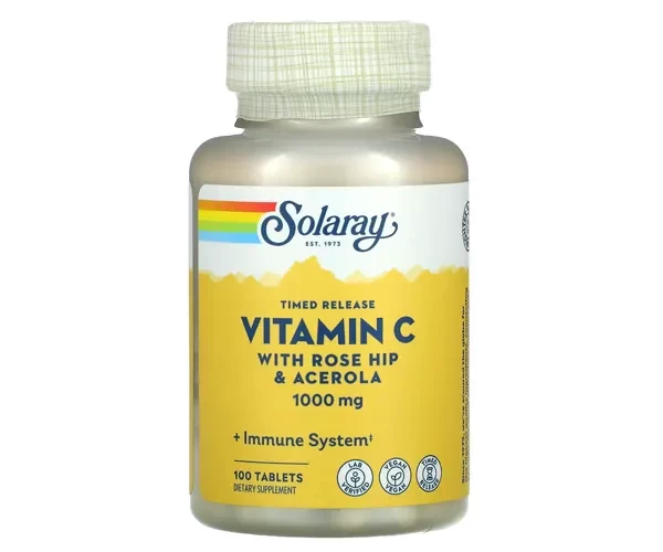 Витамин С двухфазное высвобождение Solaray (Vitamin C) 1000 мг 100 таблеток